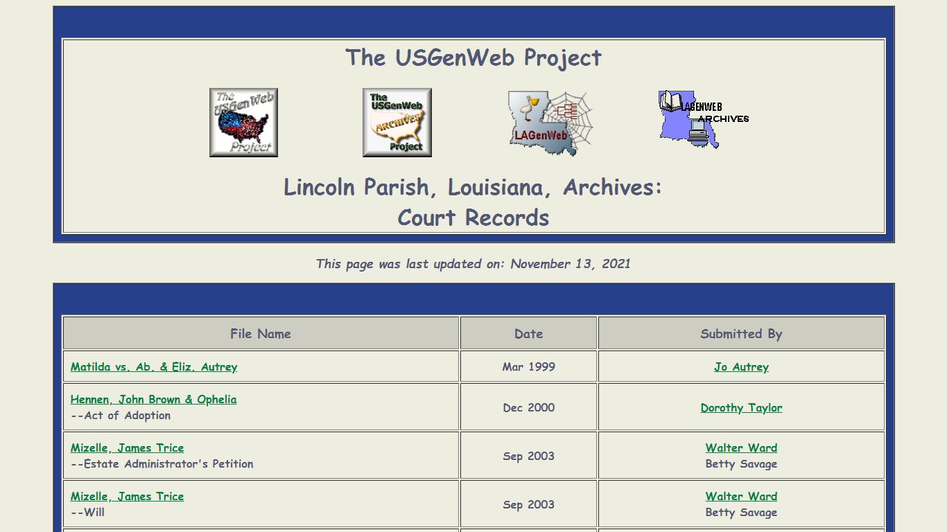 Lincoln Parish, LA Court Records - usgwarchives.net